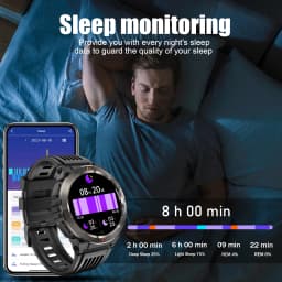 GPS Smartwatch for Men/ Women, 1.43'' Fitness Tracker with Geomagnetism/ Air pressure/ Music Plays/ Wireless Call/ Flashlight