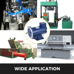 SucceBuy Brushed DC Motor 1/2HP 90V 56C 1750RPM TENV 2.05 N.m Rated Torque for Wire Peeler Baler Paper Cutter w/ 2x Carbon Brush