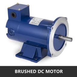 SucceBuy Brushed DC Motor 1/2HP 90V 56C 1750RPM TENV 2.05 N.m Rated Torque for Wire Peeler Baler Paper Cutter w/ 2x Carbon Brush