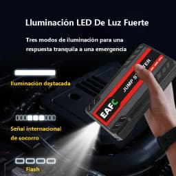 EAFC 12V Car Jump Starter 600A Power Bank Portable Car Battery Booster Charger Starting Device Auto Emergency Start-up Lighting