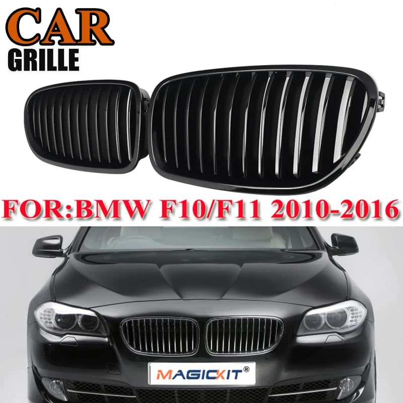 SAIQINGSP Gloss Black Front Hood Kidney Grilles For BMW F10 F11 M5 535i 550i 528i 2010-16 CAR Accessories TOOLS