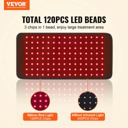 SucceBuy Red Light Therapy Pad 120/400/1280PCS LED Light Therapy Padfor Back Shoulder Neck Pain Relief Skin Health Wound Healing