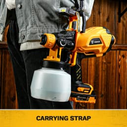 DEKO 1200ml HVLP Spray Gun with LED light High Power Electric Paint Sprayer,3 Nozzle & Large capacity Easy Spraying