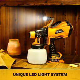 DEKO 1200ml HVLP Spray Gun with LED light High Power Electric Paint Sprayer,3 Nozzle & Large capacity Easy Spraying
