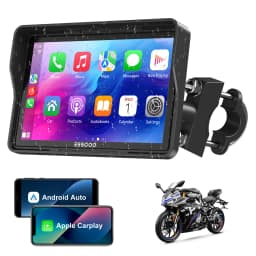 ESSGOO 5" Motorcycle Portable Wireless Apple Carplay Android Auto IP67 Waterproof GPS Nav Bluetooth Touch Screen USB TF