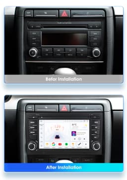 Hizpo 7 Inch Car Multimedia Radio For Audi A4 2002-2007 S4 RS4 B6 B8 B7 GPS Navi 2din Stereo Wireless CarPlay Android Auto