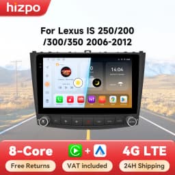 Hizpo 10.1 Inch Car Radio Player For Lexus IS250 200 300 350 2006 - 2012 Stereo Apple Carplay Androdi Auto GPS Navi Stereo 6115