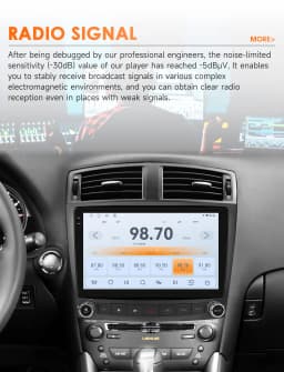 Hizpo 10.1 Inch Car Radio Player For Lexus IS250 200 300 350 2006 - 2012 Stereo Apple Carplay Androdi Auto GPS Navi Stereo 6115
