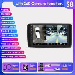 Hizpo 9" Car Multimedia Player For Mercedes ML W164 X164 ML350 ML300 GL500 ML320 ML280 GL350 GPS Stereo 2din Android Carplay RDS