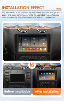 Hizpo 9" Car Multimedia Player For Mercedes ML W164 X164 ML350 ML300 GL500 ML320 ML280 GL350 GPS Stereo 2din Android Carplay RDS