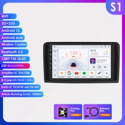 Hizpo 9" Car Multimedia Player For Mercedes ML W164 X164 ML350 ML300 GL500 ML320 ML280 GL350 GPS Stereo 2din Android Carplay RDS