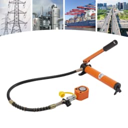 10T Hydraulic Ram Cylinder Jack Hydraulic Jack Hand Pump Single-Acting 0.43" Stroke for Machinery Shipbuilding