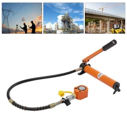 10T Hydraulic Ram Cylinder Jack Hydraulic Jack Hand Pump Single-Acting 0.43" Stroke for Machinery Shipbuilding