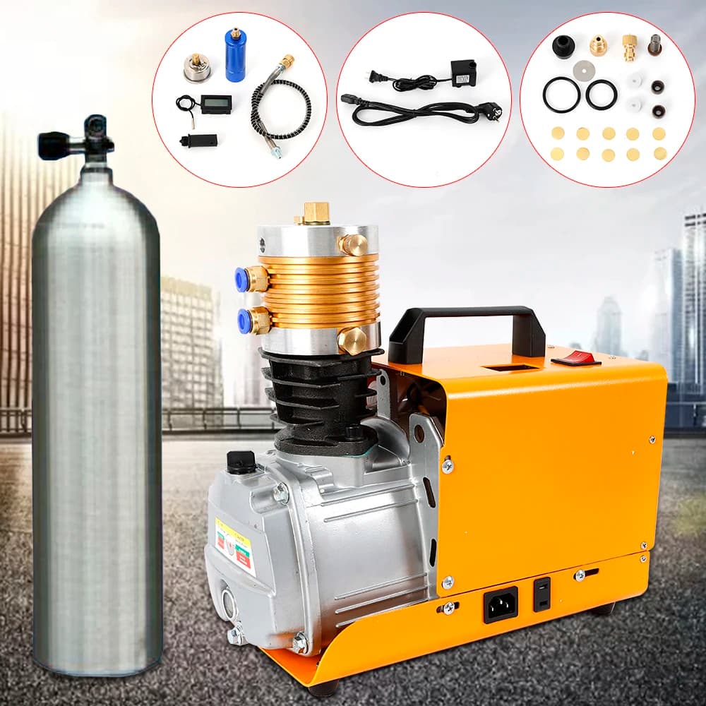 30Mpa PCP Air Compressor 220V 1.8KW High Pressure Air Pump Portable Pneumatic PCP Rifle Airgun Scuba Inflator 2800RPM