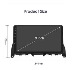 9“ Hizpo 2Din Android Auto Wireless CarPlay Car Radio for Mercedes Benz C-Class W204 S204 2007 - 2010 GPS RDS DSP UI8581 System