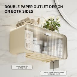 Bathroom store Wall Mounted Tissue Tissue Box Multifunctional Storage Rack for Toiletries Storage Box Shampoo Organizer