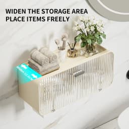 Bathroom store Wall Mounted Tissue Tissue Box Multifunctional Storage Rack for Toiletries Storage Box Shampoo Organizer