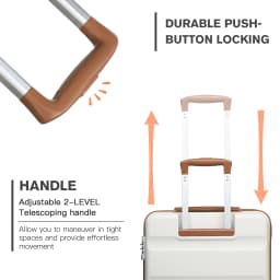 Kono Suitcase Lightweight Hardside Luggage ,Trolley Travel Luggage with 4 Twin Wheels & Tsa Lock, Abs Material(S m L)