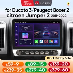 Junsun AI voice Wireless Carplay Android Auto Radio for Fiat Ducato Citroen Jumper 2 2011-2022 Button Car Intelligent System