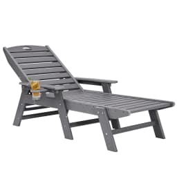 SucceBuy Chaise Lounge Chair Weight Capacity Adjustable Patio Lounge Chair for Outdoor for Pool Poolside Deck Backyard Lawn