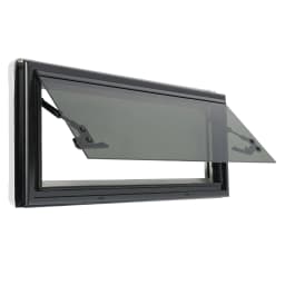 700x300mm RV Tempered Glass Push Out Window Rounded Corners/Right Angle Caravan Camper Windows with Screen Window Sunshade