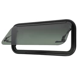 700x300mm RV Tempered Glass Push Out Window Rounded Corners/Right Angle Caravan Camper Windows with Screen Window Sunshade