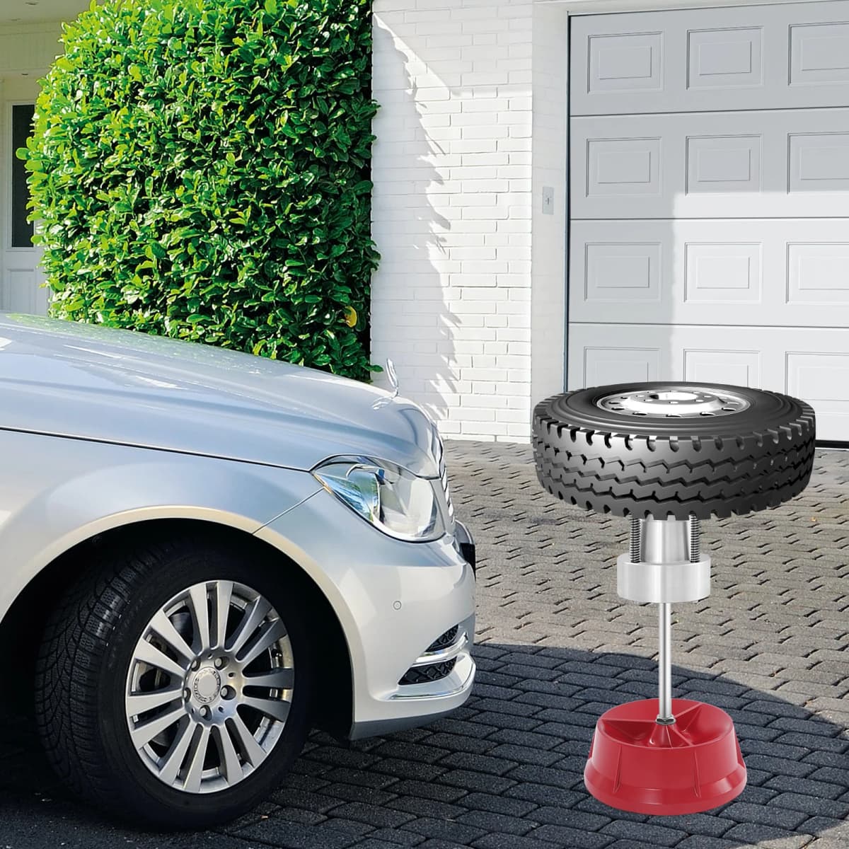 Portable Hubs Wheel Balancer W/Bubble Level Tire Balancer Changer for Automotive Cars Trucks
