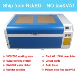 [EU STOCK] Laser Engraver Cutting 1060 100w Power machine Ruida 6445G Autofocus CO2 USB Laser Engraving Machine for wood cutting