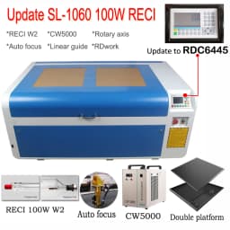 [EU STOCK] Laser Engraver Cutting 1060 100w Power machine Ruida 6445G Autofocus CO2 USB Laser Engraving Machine for wood cutting