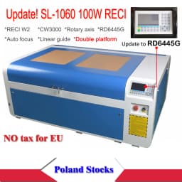 [EU STOCK] Laser Engraver Cutting 1060 100w Power machine Ruida 6445G Autofocus CO2 USB Laser Engraving Machine for wood cutting