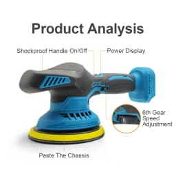 Cordless Car Polisher 6 Gears Electric Auto Polishing Cleaning Metal Waxing Wood Sanding Rust Removal Tool For Makita Battery 