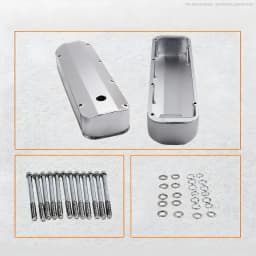 2x Aluminum Cam Valve Rocker Covers with Bolts for Ford V8 BBF 429 460 Big Block