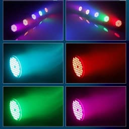 2PCS 60*3W LED Par Lights DJ Party Restaurant Disco Lights DMX512 Control Full Color Stage Lights Audience Festival Ambient Lamp