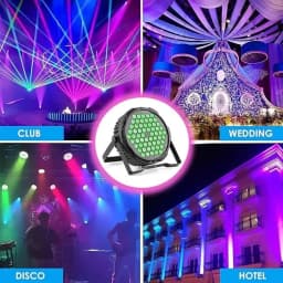 2PCS 60*3W LED Par Lights DJ Party Restaurant Disco Lights DMX512 Control Full Color Stage Lights Audience Festival Ambient Lamp
