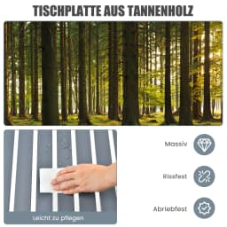 Camping table Wood roll-up picnic table, all-purpose portable outdoor table with carrying bag for beach picnics
