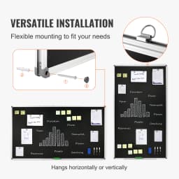 SucceBuy Black Board 70 x 40 in Large Chalkboard w/ Aluminum Frame Black Boards Dry Erase 1 Magnetic Erase & 3 Dry Erase Markers
