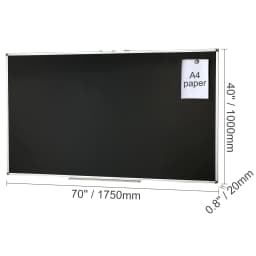 SucceBuy Black Board 70 x 40 in Large Chalkboard w/ Aluminum Frame Black Boards Dry Erase 1 Magnetic Erase & 3 Dry Erase Markers