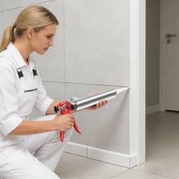 15 Inch Stainless Steel Hand Caulking Gun Mortar Applicator Sprayer Grout with 2 Nozzles, Portable Cement Grout Mortar Caulk