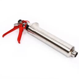 15 Inch Stainless Steel Hand Caulking Gun Mortar Applicator Sprayer Grout with 2 Nozzles, Portable Cement Grout Mortar Caulk
