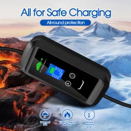 ISIGMA Portable EV Charger 16A 3.6kw Type2 IEC62196-2 Tuya APP EVSE Charging 10M Cable Type2 Plug Wallbox for Electric Car
