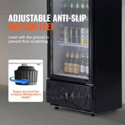 SucceBuy Commercial Merchandiser Refrigerator Beverage Refrigerator Cooler withAdjustable Shelves Customizable Lightbox
