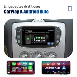 ESSGOO 7" Android 13 2+64G Carplay Car Stereo GPS NAV Wifi BT MIC FM RDS Radio For Focus MK2 Mondeo Cmax Galaxy Smax Kuga