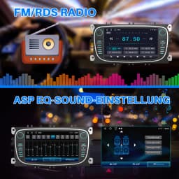 ESSGOO 7" Android 13 2+64G Carplay Car Stereo GPS NAV Wifi BT MIC FM RDS Radio For Focus MK2 Mondeo Cmax Galaxy Smax Kuga