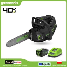 Greenworks 40v Top Handle Arborist Chainsaw Brushless Motor 10 Inch Bar 15M/S Professional One Hand Operate Garden Saw GS110