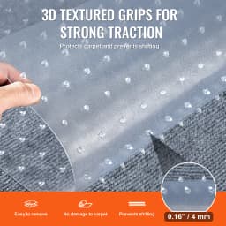 SucceBuy Carpet Protector for Pets, PVC Scratch-Proof Cat Carpet Protector for Doorway, Anti-Slip Cat Scratch Protector Mat