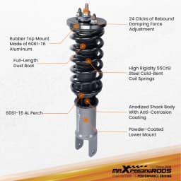 24 Level Coilovers Suspension Struts for Honda Civic 1996-2000 / CRX 1989-1990 for Integra 3rd Gen 92–99 Civic Del Sol 92-97