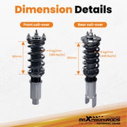 24 Level Coilovers Suspension Struts for Honda Civic 1996-2000 / CRX 1989-1990 for Integra 3rd Gen 92–99 Civic Del Sol 92-97