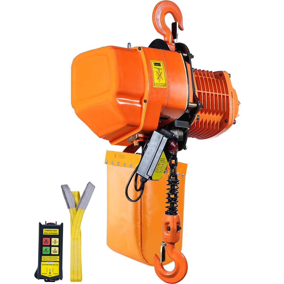 SucceBuy 4400lbs Electric Chain Hoist 21.6 ft/min Three Phase Overhead Crane with G100 Chain Wireless Control for Garage Litfing