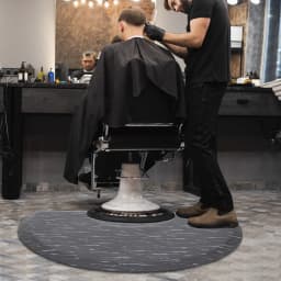 Salon Matte Barber Shop Chair Sch Nheit Carpets Hairdressing Semicircular Beauty Floor Mat Thick Anti-Fatigue Mat