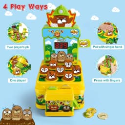 VATOS Whack Game Mole Mini Electronic Arcade Game with 2 Hammers Pounding Toys Toddler Toys for3+ Mole Toy Developmental Toy